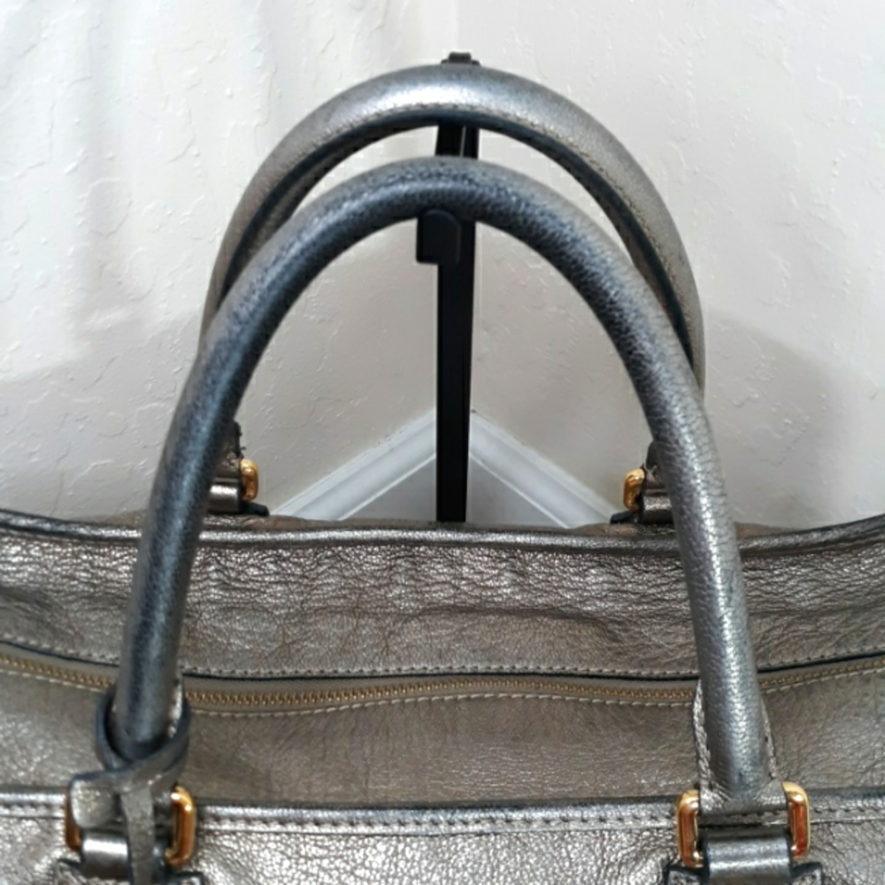 Loewe Amazona 35 Silver Handbag With Lock and Key - Picture 4 of 16